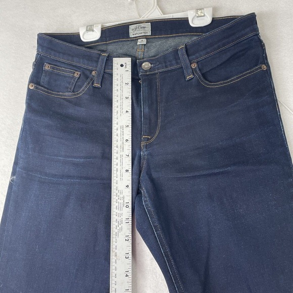 J Crew Matchstick Jeans Womens Size 28 Waist Dark Blue Denim Slim Straight Leg - Picture 6 of 13